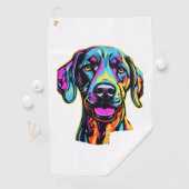 Neon Great Dane Golfhanddoek (Insitu)