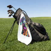 Neon Great Dane Golfhanddoek (Groen)