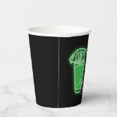Neon Green 21st Birthday Papieren Bekers (Rechts)
