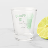 Neon Green 21st Birthday Shot Glas (Achterkant)