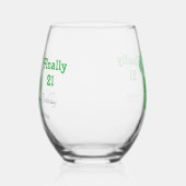 Neon Green 21st Birthday Wijnglas Zonder Voet (Links)