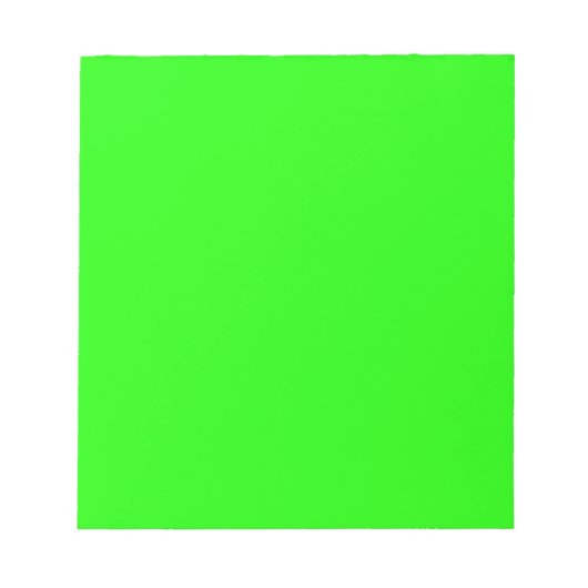 Neon Green Aangepast gekleurd Notitieblok (Voorkant)