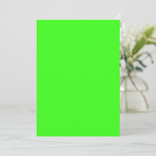 Neon Green Aangepaste Uitnodiging – Vet & Modern (Staand voorkant)