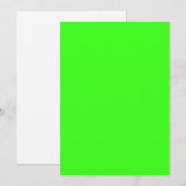 Neon Green Aangepaste Uitnodiging – Vet & Modern (Voorkant / Achterkant)