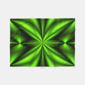 Neon Green Abstract Fractal Fleece Deken (Voorkant (Horizontaal))