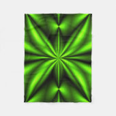 Neon Green Abstract Fractal Fleece Deken (Voorkant)