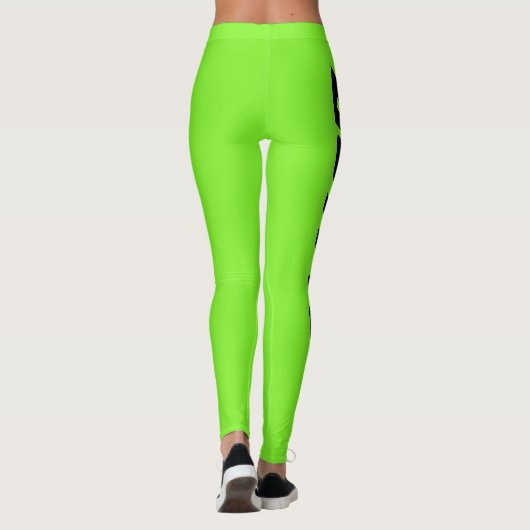 Neon Green Active Sport Leggings (Achterkant)