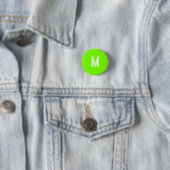 neon green - add monogram   ronde button 3,2 cm (In situ)