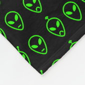 Neon Green Aliens Fleece Deken (Hoek)