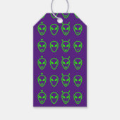 Neon Green Aliens Gift Labels Cadeaulabel (Voorkant)