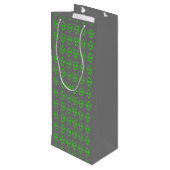 Neon Green Aliens Medium Gift Bag Wijn Cadeautas (Achterkant Gekanteld)
