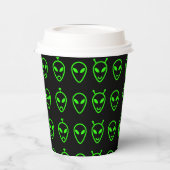 Neon Green Aliens Papieren Bekers (Links)