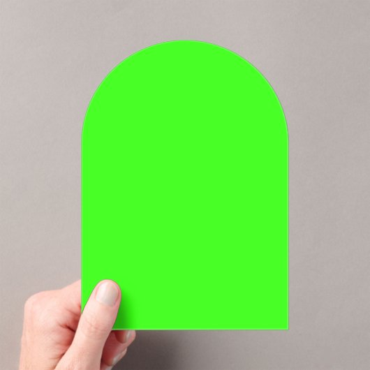 Neon Green Arch Acrylic Invitation – Customizable Acryl Uitnodigingen (Insitu (Draagbaar))