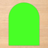 Neon Green Arch Acrylic Invitation – Customizable Acryl Uitnodigingen (Voorkant)