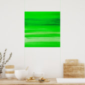 Neon Green Backdrop Waterverf Abstracte achtergron Poster (Keuken)