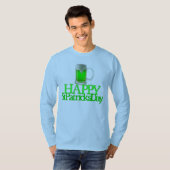 Neon Green Beer Blurred Happy St. Patrick's Day T-shirt (Voorkant volledig)