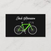 Neon Green Bike op Black Visitekaartje (Voorkant)