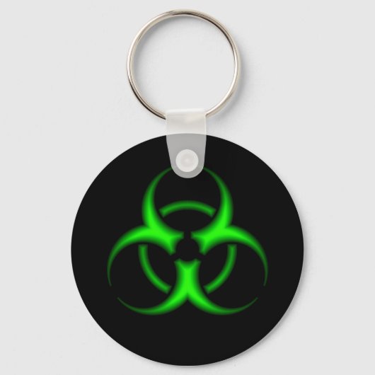 Neon Green Biohazard Sleutelhanger (Voorkant)