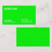 Neon Green Biological Chemist Visitekaartje (Voorkant / Achterkant)