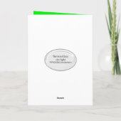 Neon Green Birthday Calculator Kaart (Achterkant)