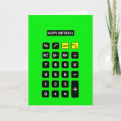 Neon Green Birthday Calculator Kaart (Voorkant)