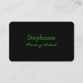 Neon Green Black Aangepaste kleur voor artistieke  Visitekaartje (Voorkant)