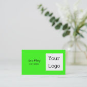 Neon Green Black Aangepaste kleurentekst Foto van  Visitekaartje (Staand voorkant)