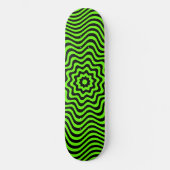 Neon Green Black Pattern optische illusie Aangepas Persoonlijk Skateboard (Voorkant)