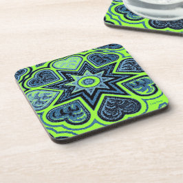 "Neon Green & Blue Love"-Onderzetters Onderzetter