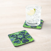 "Neon Green & Blue Love"-Onderzetters Onderzetter (Rechterzijde)