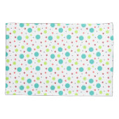 Neon Green Blue Red Pink Grey Polka Dots Kussensloop (Achterkant)