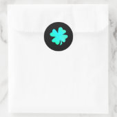 Neon Green blue Shamrock Stickers (Tas)