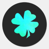 Neon Green blue Shamrock Stickers (Voorkant)