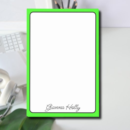 Neon Green Border Minimalistische Professionele Na Post-it® Notes