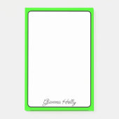 Neon Green Border Minimalistische Professionele Na Post-it® Notes (Voorkant)