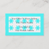 Neon Green Bright Colorful Snowflakes Patroonkoel Visitekaartje (Achterkant)