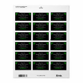 Neon Green Brochure Sticker, het werkt Etiket (Full Sheet)