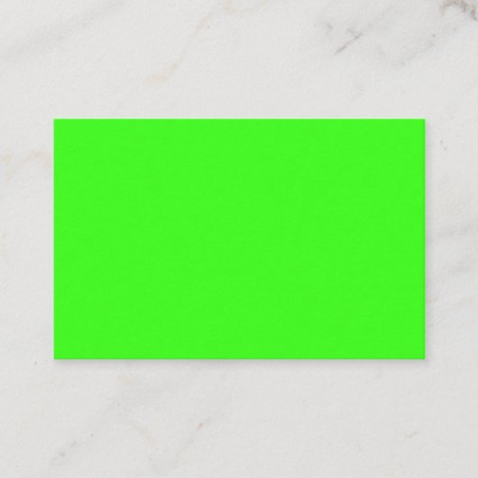 Neon Green Business Card – Custom Look Visitekaartje (Voorkant)