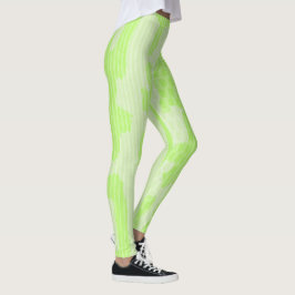 Neon Green Camo-geïnspireerde Abstracte Leggings