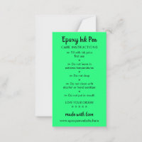 Neon Green Care Instructies voor Epoxy Pen