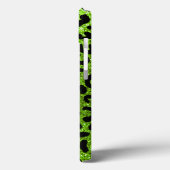 Neon green cheetah printpatroon Case-Mate iPhone case (Achterkant / Links)