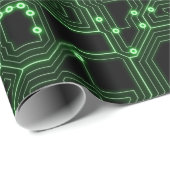 Neon Green Circuit Board | Aangepast Cadeaupapier (Rol Hoek)