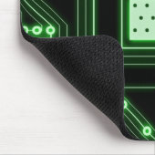 Neon Green Circuit Board | Gepersonaliseerd Muismat (Hoek)