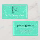 Neon Green Classy Style Pet Dog Golden Retriever Visitekaartje (Voorkant / Achterkant)