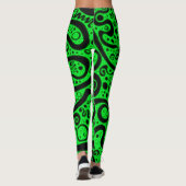 Neon Green Coils Leggings (Achterkant)