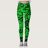 Neon Green Coils Leggings (Voorkant)