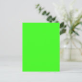 Neon Green Custom Briefkaart Uitnodigen (Staand voorkant)
