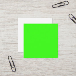 Neon Green Custom Business Card Vierkante Visitekaartje