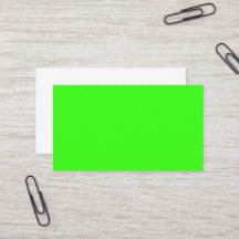 Neon Green Custom Business Card