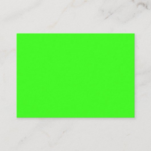 Neon Green Custom Enclosure Card Informatiekaartje (Voorkant)